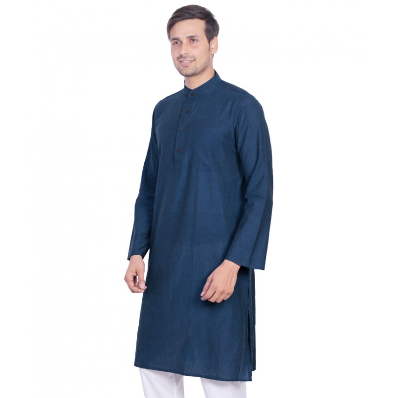 Kurtas for men online in India- Rhino blue colored by 