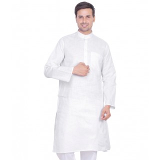 Pure Cotton kurta for mens- whisper white