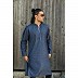 Ball Park Blue Cotton Mens Kurta Ball Park Blue Cotton Mens Kurta