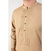 Peanut Brown Blended Designer Mens Kurta Peanut Brown Blended Designer Mens Kurta