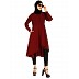 Modest Kurti with potli buttons neck design- Maroon Modest Kurti with potli buttons neck design- Maroon