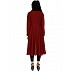 Modest Kurti with potli buttons neck design- Maroon Modest Kurti with potli buttons neck design- Maroon