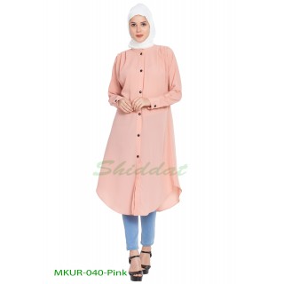 Front open Kurti- Pink