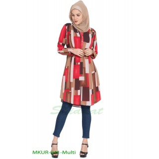 Designer lining Kurti - Multi color