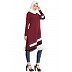 Designer Striped Kurti - Maroon Designer Striped Kurti - Maroon