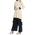 Double layered Kurti- Beige-Black Double layered Kurti- Beige-Black