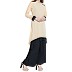 Double layered Kurti- Beige-Black Double layered Kurti- Beige-Black