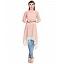 Double layered Kurti- Pink-Off White Double layered Kurti- Pink-Off White
