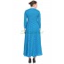 Asymmetrical Dress - Firozy printed Cotton  Asymmetrical Dress - Firozy printed Cotton