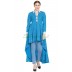 Asymmetrical Dress - Firozy printed Cotton  Asymmetrical Dress - Firozy printed Cotton