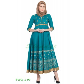 Anarkali dress - Sea Green