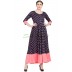 Anarkali dress - Navy Blue With Pink dots Anarkali dress - Navy Blue With Pink dots