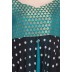 Anarkali dress - Black Dotted with Green brocade print Anarkali dress - Black Dotted with Green brocade print
