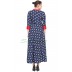 Anarkali dress - Navy blue with white print Anarkali dress - Navy blue with white print