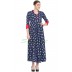 Anarkali dress - Navy blue with white print Anarkali dress - Navy blue with white print