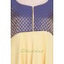 Anarkali dress -Yellow With Blue Brocade print