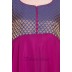 Anarkali dress - Purple With Blue Brocade Print