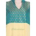 Anarkali dress - Yellow with Firozi brocked Anarkali dress - Yellow with Firozi brocked