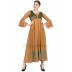 Anarkali dress - Mustard Yellow With Firozi Brocade print Anarkali dress - Mustard Yellow With Firozi Brocade print
