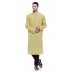 Long Kurta - Olive colored in cotton fabric