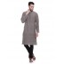 Long Kurta - Grey black colored in cotton fabric