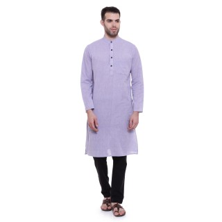 Long Kurta -Light colored colored in cotton fabric