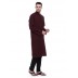 Long Kurta - Maroon colored in cotton fabric