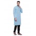 Long kurta - Powder blue cotton kurta