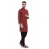 Long kurta - Chocolate colored woven kurta in cotton fabric