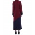 Blue and maroon shade abaya