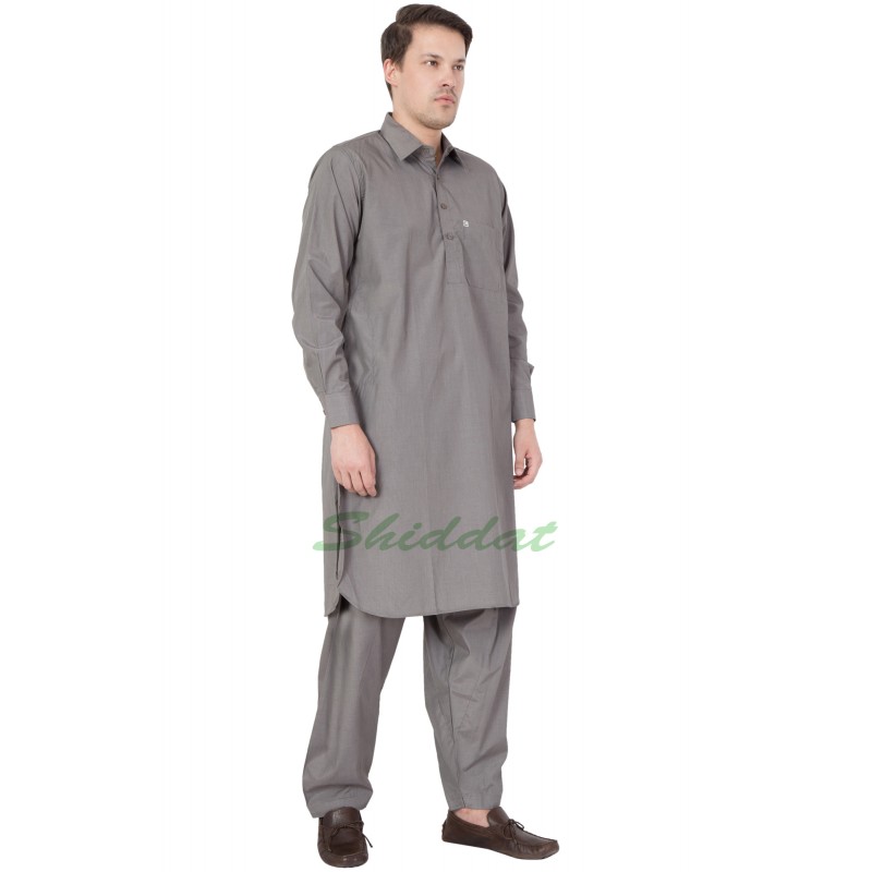 gray color pathani suit