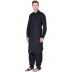 Solid Black Pathani Suit- Black Solid Black Pathani Suit- Black