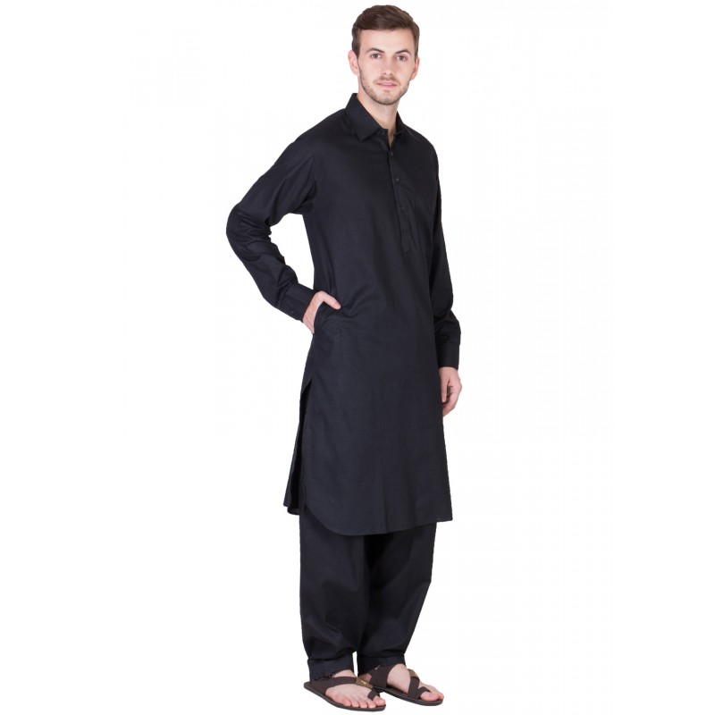 Pathani Suit Buy Solid Black Pathani Kurta Pajama Online From Shiddat It gets the royal attention one truly deserves in any indian attire. solid black pathani suit black