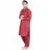 Pathani Suit -Brick red colored with Chinese neck Pathani Suit -Brick red colored with Chinese neck