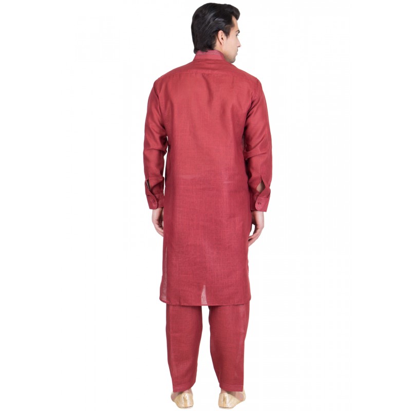 Red pathani suit best sale