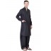Chinese Neck Pathani Suit- Solid Black Chinese Neck Pathani Suit- Solid Black
