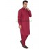 Cotton Pathani Suit- Mexican Red colored Cotton Pathani Suit- Mexican Red colored