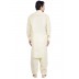 Pathani Suit with Chinese neck - Spanish White color Pathani Suit with Chinese neck - Spanish White color