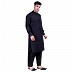 Designer Cotton Pathani Suit- Black  Designer Cotton Pathani Suit- Black