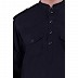 Designer Cotton Pathani Suit- Black  Designer Cotton Pathani Suit- Black