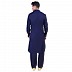 Cotton Pathani Suit with mandarin collar- Navy Blue Cotton Pathani Suit with mandarin collar- Navy Blue