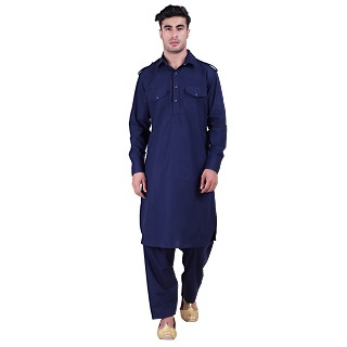 Pathani suit for men- Navy Blue