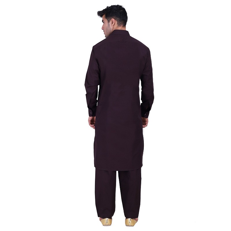 Pathani suit for men Khan dress with regular collar at www.shiddat