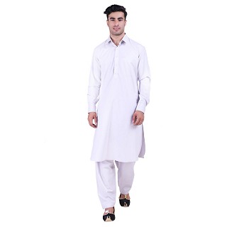 Pathani suit for men with regular collar- Grey