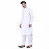 White Cotton Pathani Suit with mandarin collar White Cotton Pathani Suit with mandarin collar