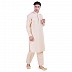 Cotton Pathani Suit with mandarin collar- Beige Cotton Pathani Suit with mandarin collar- Beige