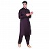 Cotton Pathani Suit with mandarin collar- Purple Cotton Pathani Suit with mandarin collar- Purple