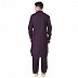 Cotton Pathani Suit with mandarin collar- Purple Cotton Pathani Suit with mandarin collar- Purple
