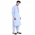 Designer Pathani Suit with mandarin collar- Sky Blue Designer Pathani Suit with mandarin collar- Sky Blue