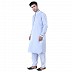 Designer Pathani Suit with mandarin collar- Sky Blue Designer Pathani Suit with mandarin collar- Sky Blue